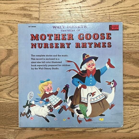 WALT DISNEY’ S TREASURY OF MOTHER GOOSE‎ NURSERY RHYMES. RECORD - Picture 1 of 8